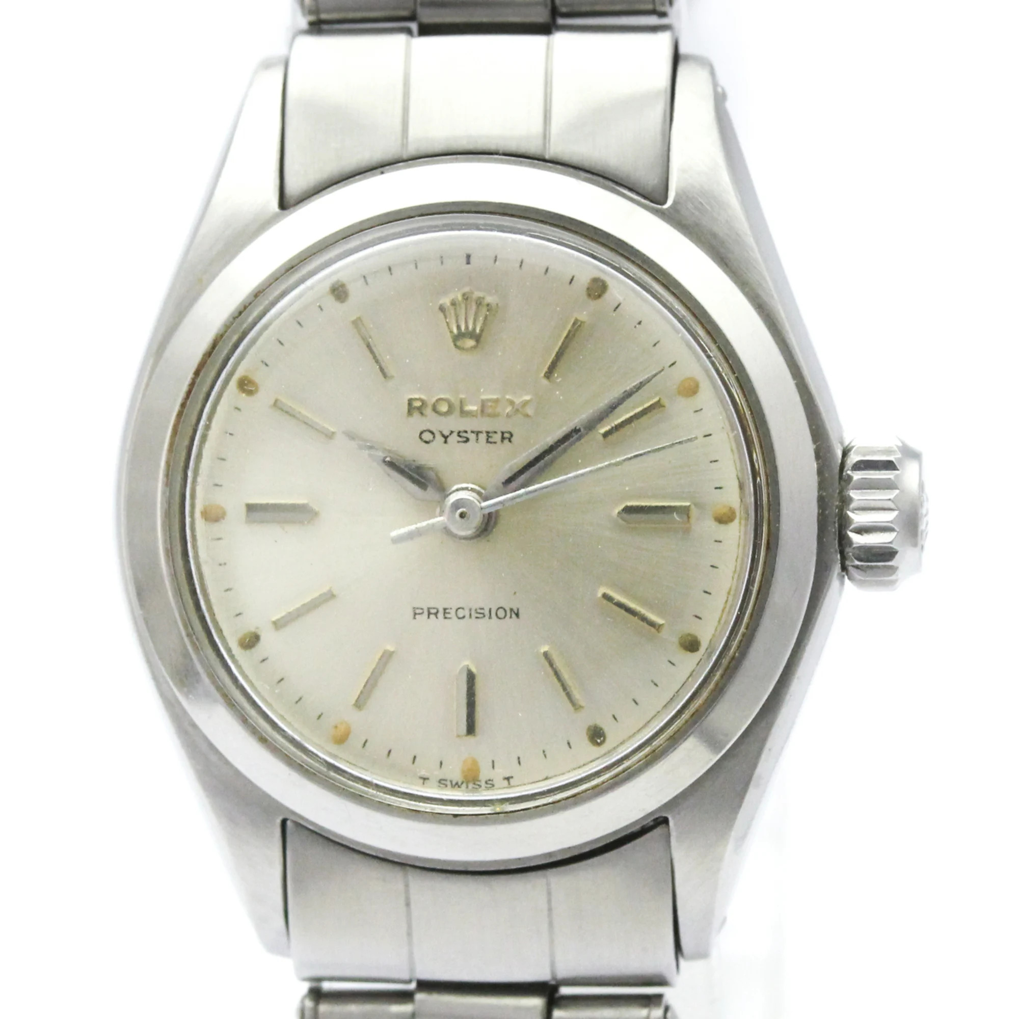 Rolex Oyster Precision 6410 Steel HandWinding Ladies Watch Vintage